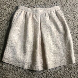 Elizabeth McKay Gold and Silver Leaf Brocade Skirt Size 6